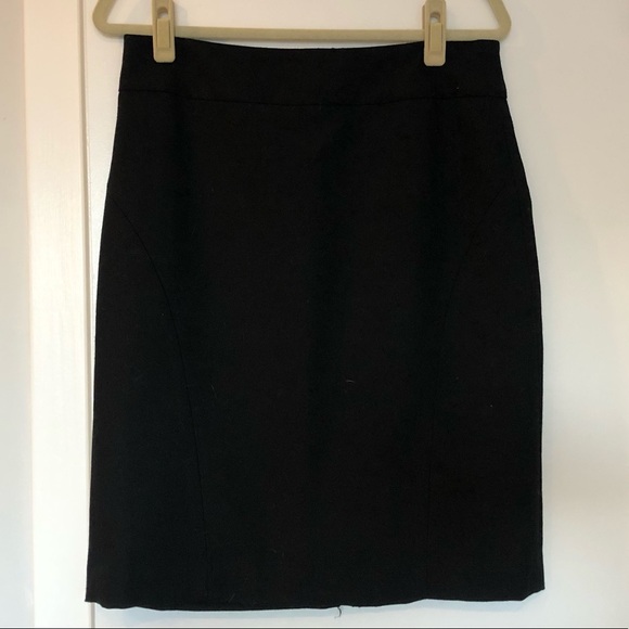 Black wool blend pencil skirt - Picture 1 of 5